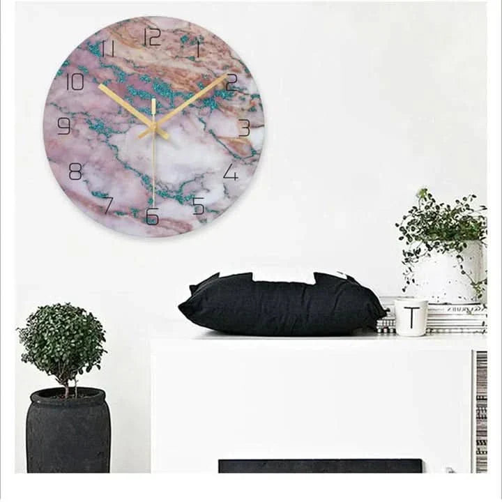 Stylish Marble Effect Wall Clock