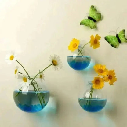 Simple Glass Wall Planter - Modern Flower Vase