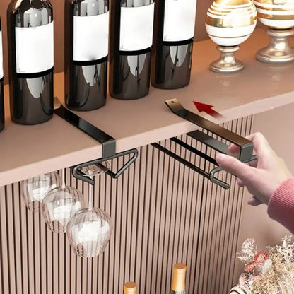 Stylish Under Cabinet Wine Glass Rack
