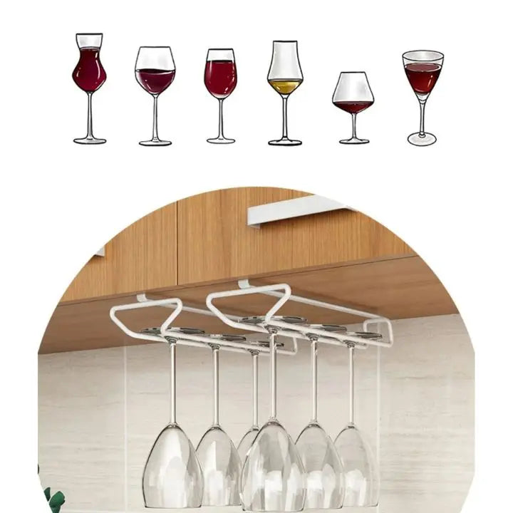 Stylish Under Cabinet Wine Glass Rack