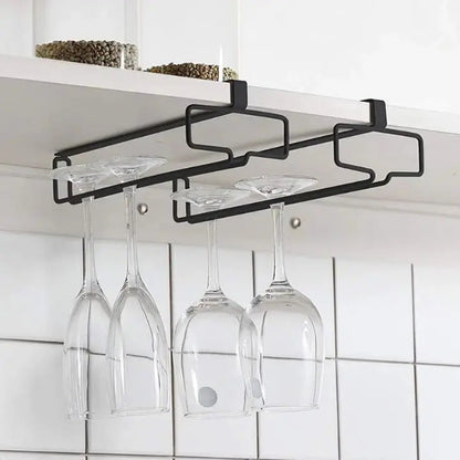 Stylish Under Cabinet Wine Glass Rack