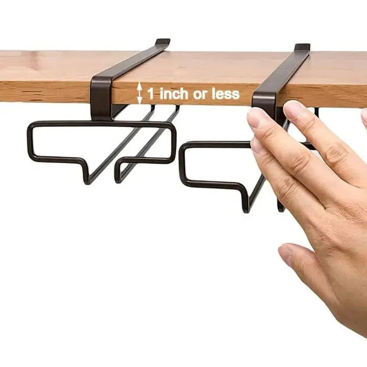 Stylish Under Cabinet Wine Glass Rack