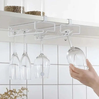 Stylish Under Cabinet Wine Glass Rack