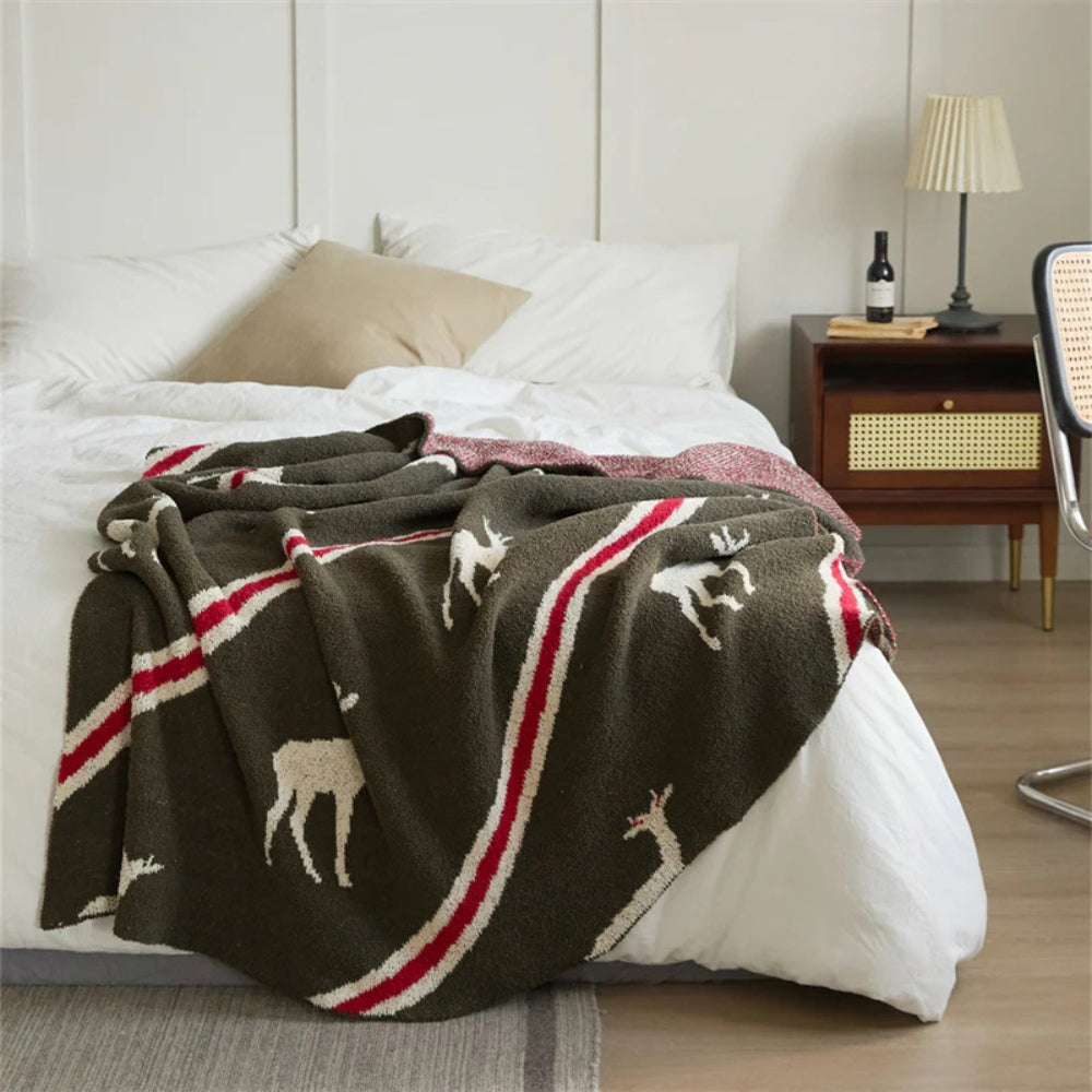 Cozy Animal Print Throw Blanket - Plush Microfiber Blanket