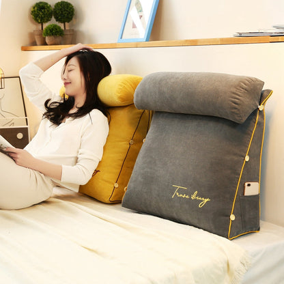 Contoured Back Support Pillow - Soft Reading Cushion - Cofik
