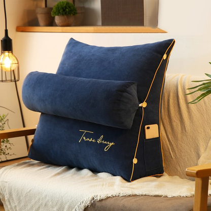 Contoured Back Support Pillow - Soft Reading Cushion