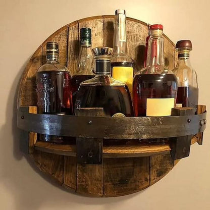 Natural Wood Wine Bottle Holder - 7 Bottle Rack - Cofik
