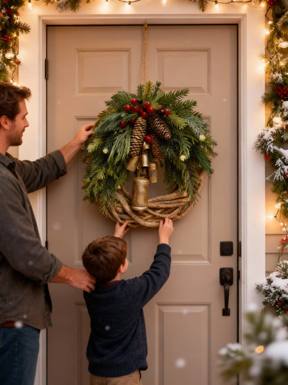 Unique Snowy Front Door Wreath