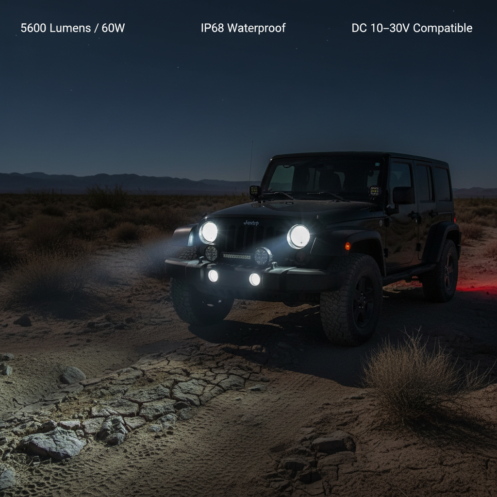 Bright 7 Inch Offroad Car Light Bar