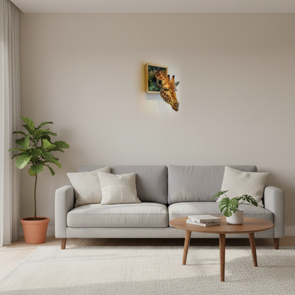 Large 3D Giraffe Head Wall Art Decoration