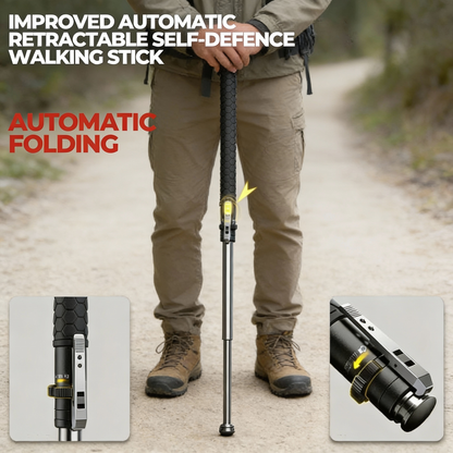 Foldable Hiking Staff with LED Light and Safety Tip - Cofik