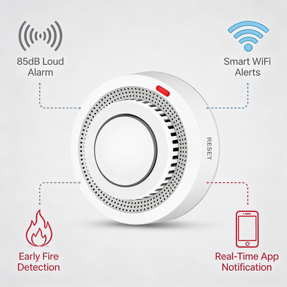 Wireless Home Smoke Detector Alarm System - Cofik