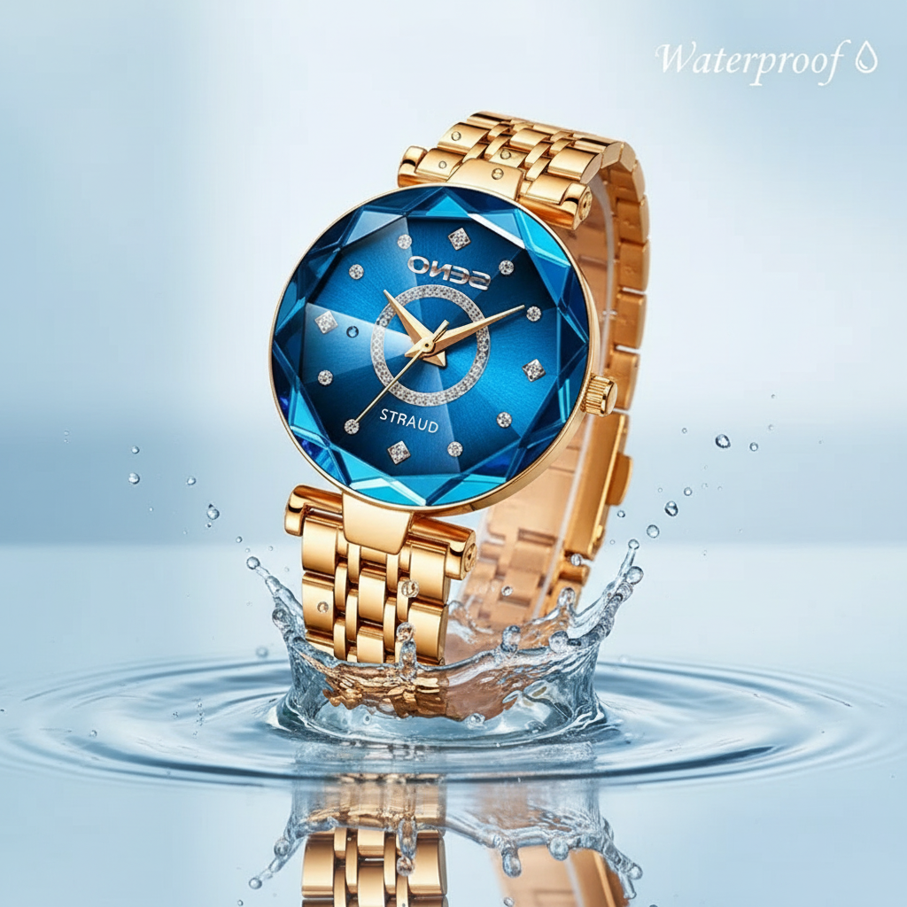 Glittering Ladies Stainless Steel Wrist Watch