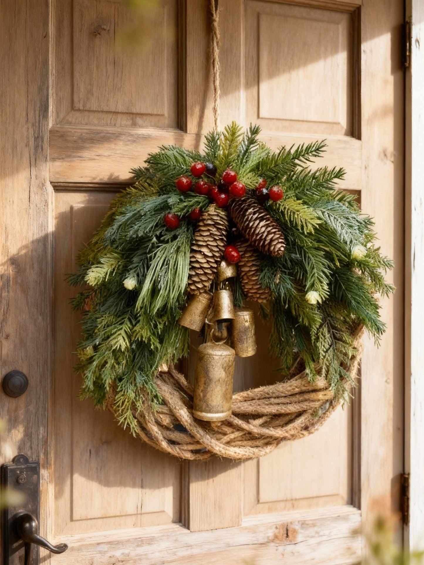 Unique Snowy Front Door Wreath - Cofik