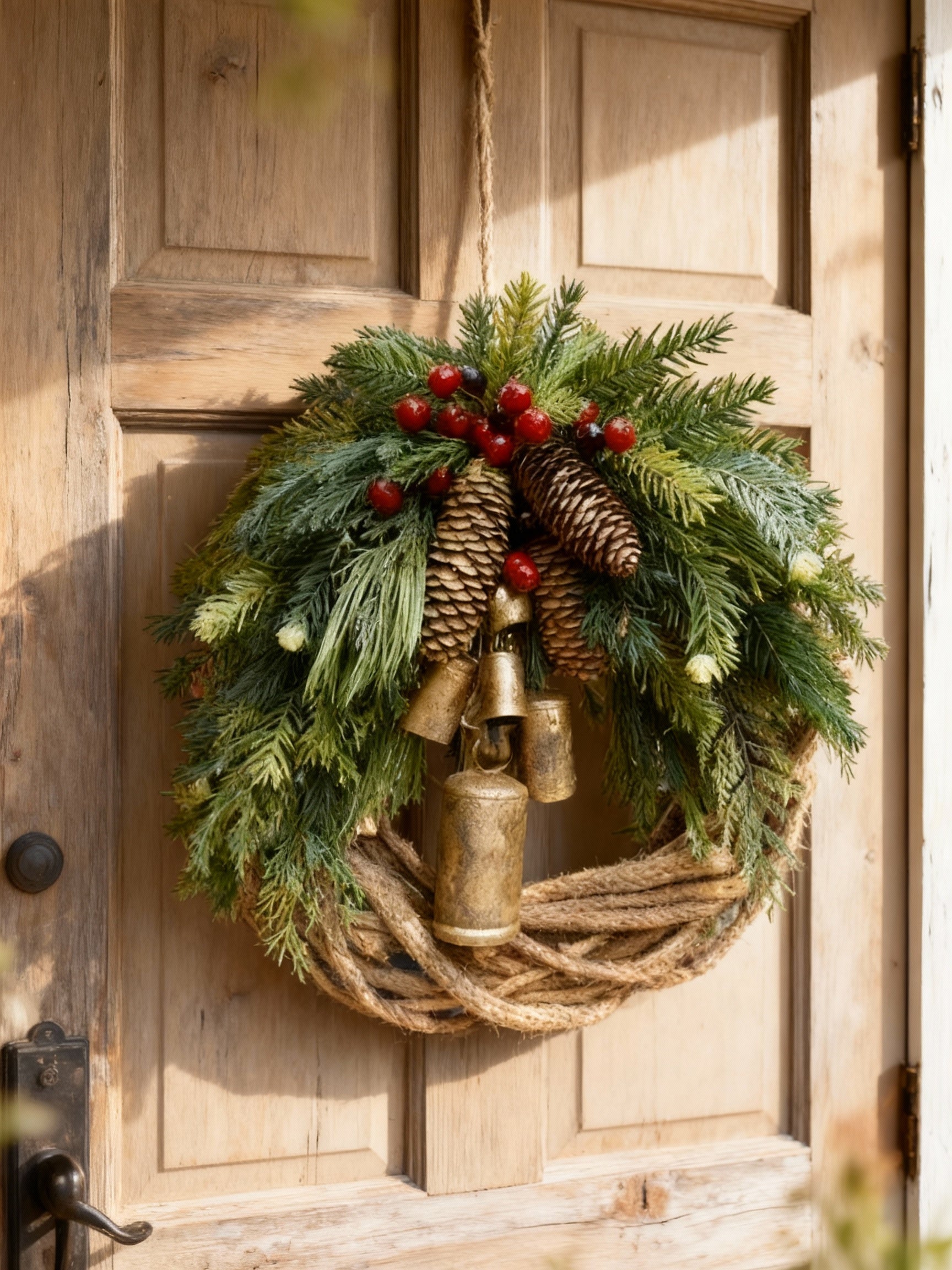 Unique Snowy Front Door Wreath - Cofik