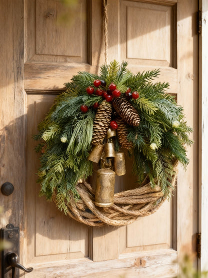 Unique Snowy Front Door Wreath - Cofik