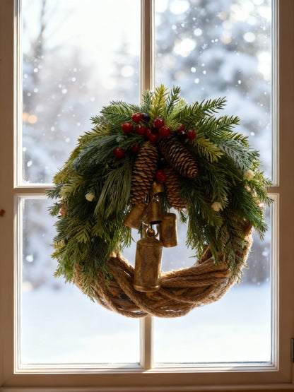 Unique Snowy Front Door Wreath