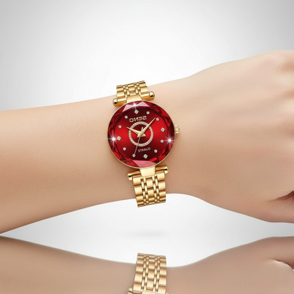 Glittering Ladies Stainless Steel Wrist Watch