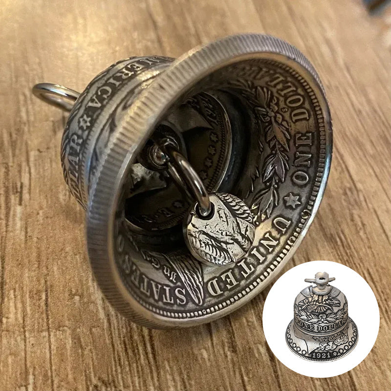 Classic Morgan Silver Coin Bell - Cofik