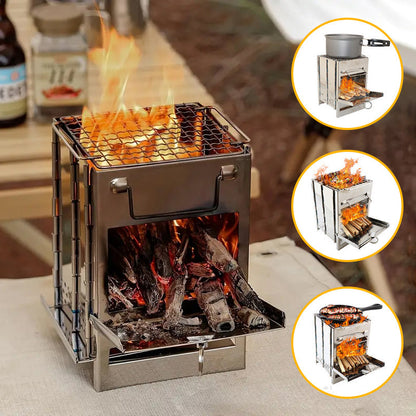 Portable Steel Outdoor Camping Stove Grill