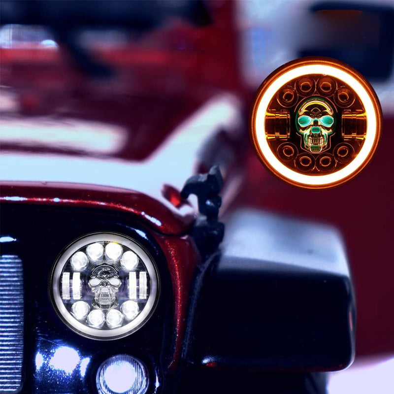 Tough 7 Inch LED Skull Headlamp