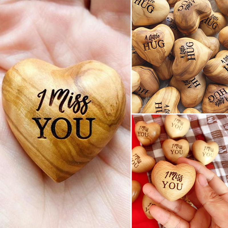 Mini Wooden Heart Charm Token