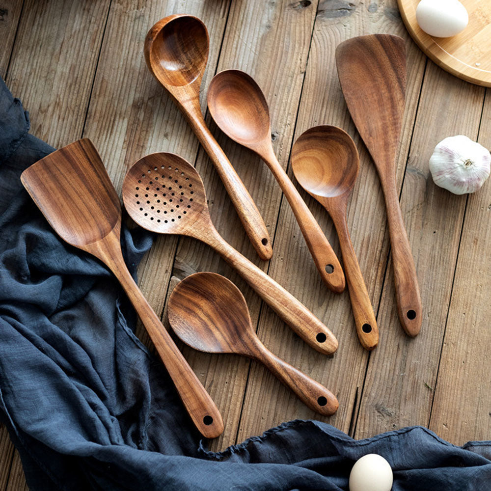 Natural Wooden Kitchen Tool Set - Cofik