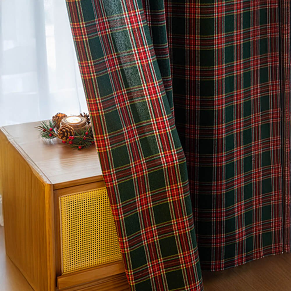 Traditional Plaid Thermal Curtains