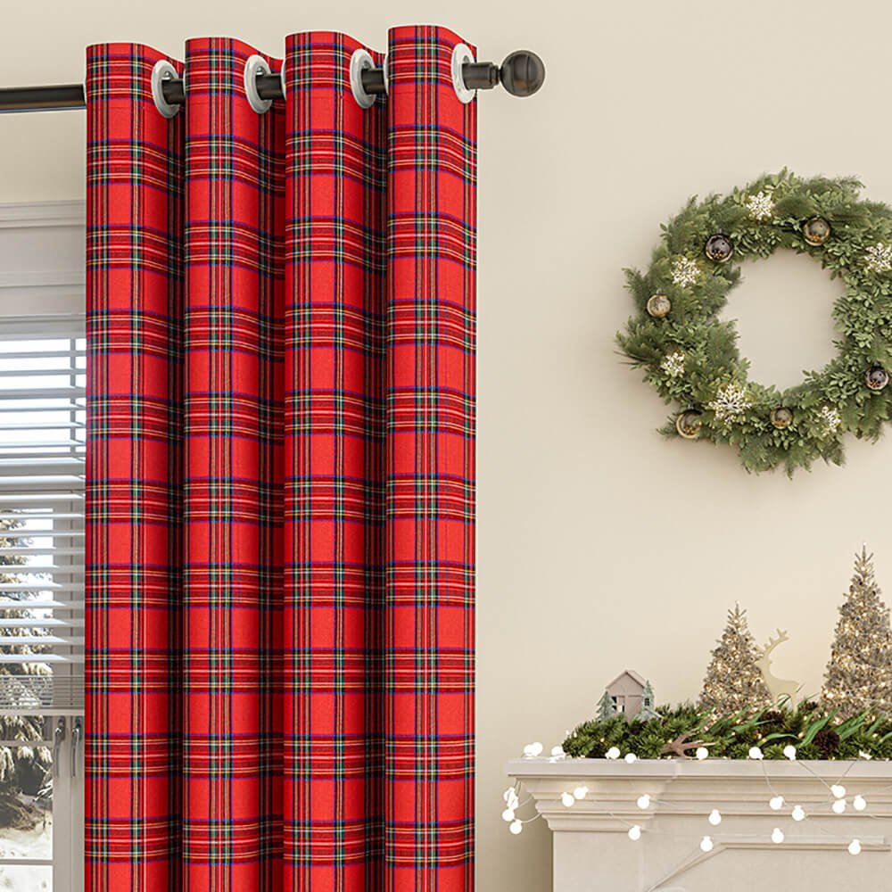 Traditional Plaid Thermal Curtains