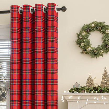 Traditional Plaid Thermal Curtains