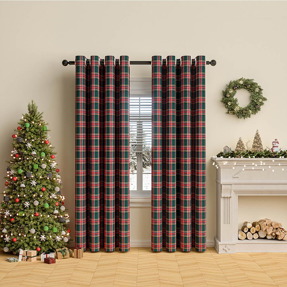 Traditional Plaid Thermal Curtains