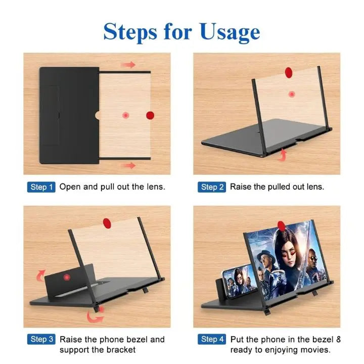Portable Phone Screen Amplifier - HD Video Enhancer