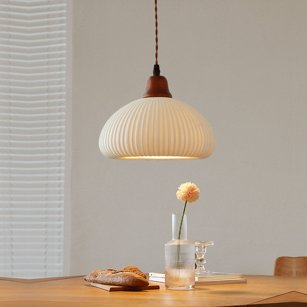 Classic White Ceramic Pendant Dining Light