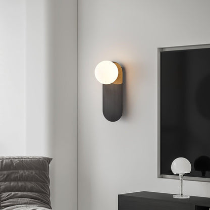 Round Base Glass Wall Light Sconce