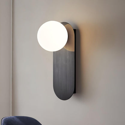Round Base Glass Wall Light Sconce
