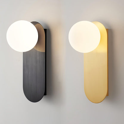 Round Base Glass Wall Light Sconce