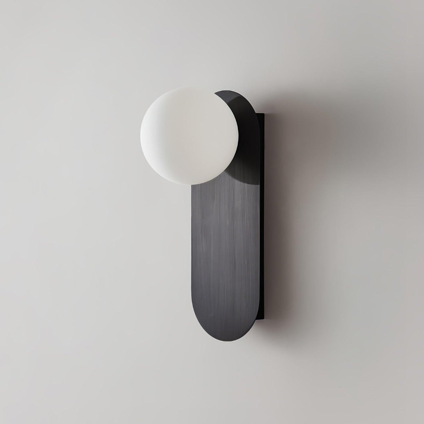 Round Base Glass Wall Light Sconce