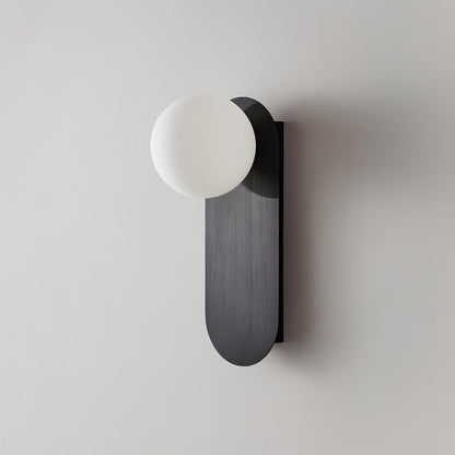 Round Base Glass Wall Light Sconce