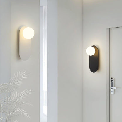 Round Base Glass Wall Light Sconce