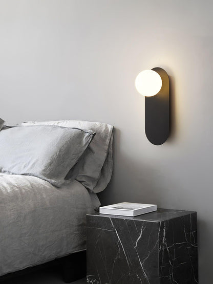 Round Base Glass Wall Light Sconce