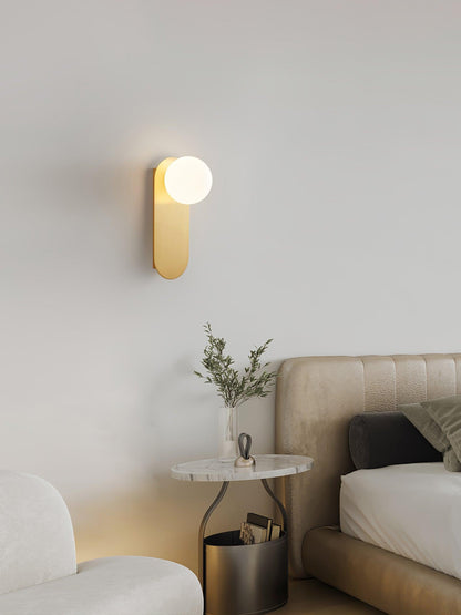 Round Base Glass Wall Light Sconce