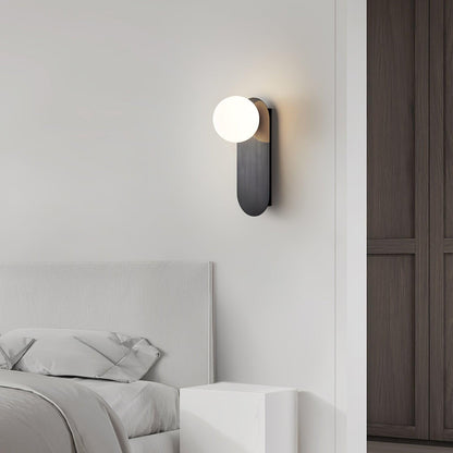 Round Base Glass Wall Light Sconce
