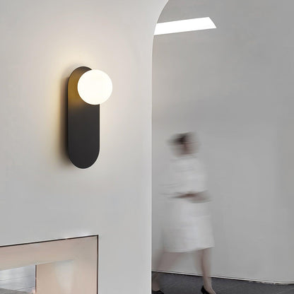 Round Base Glass Wall Light Sconce