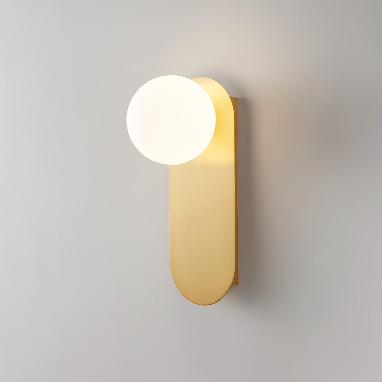 Round Base Glass Wall Light Sconce