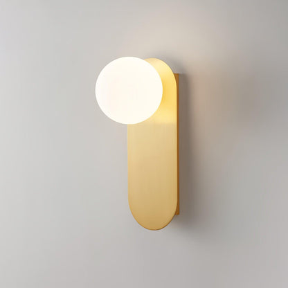Round Base Glass Wall Light Sconce