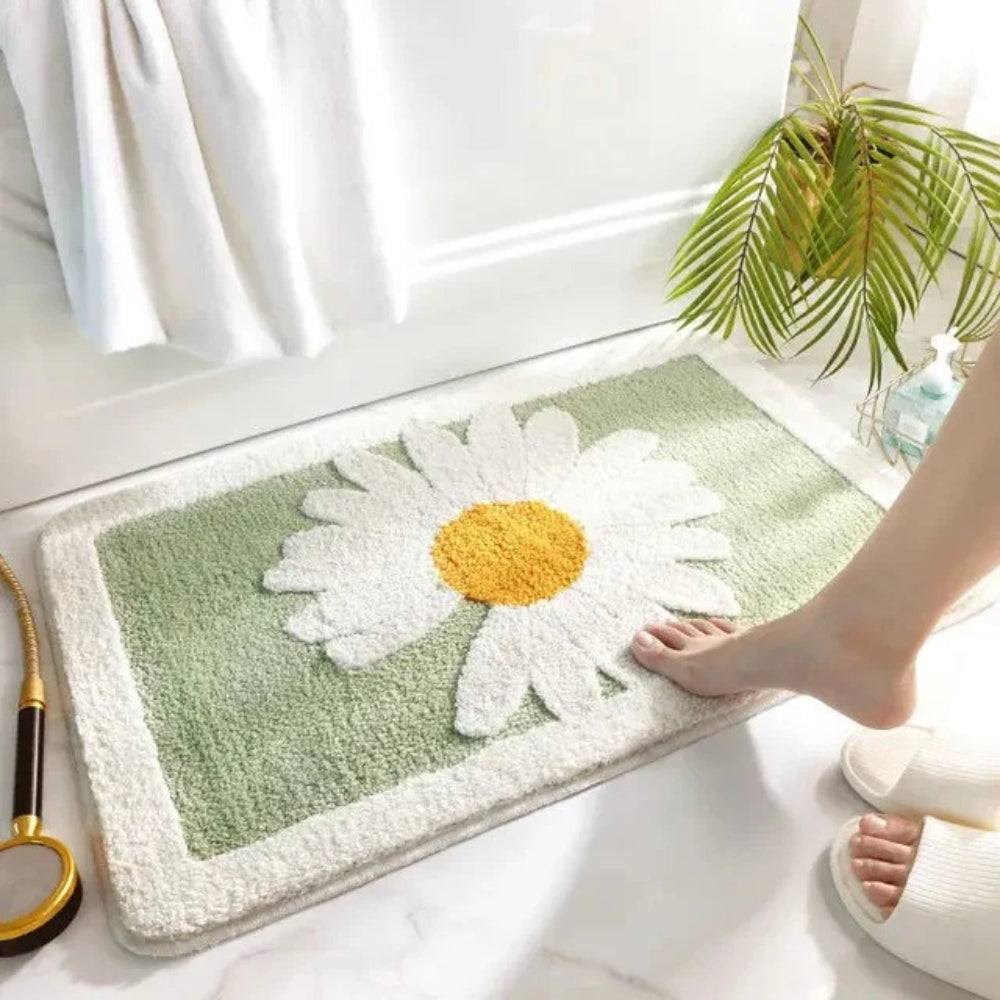Soft Floral Bathroom Mat