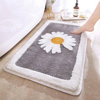 Soft Floral Bathroom Mat