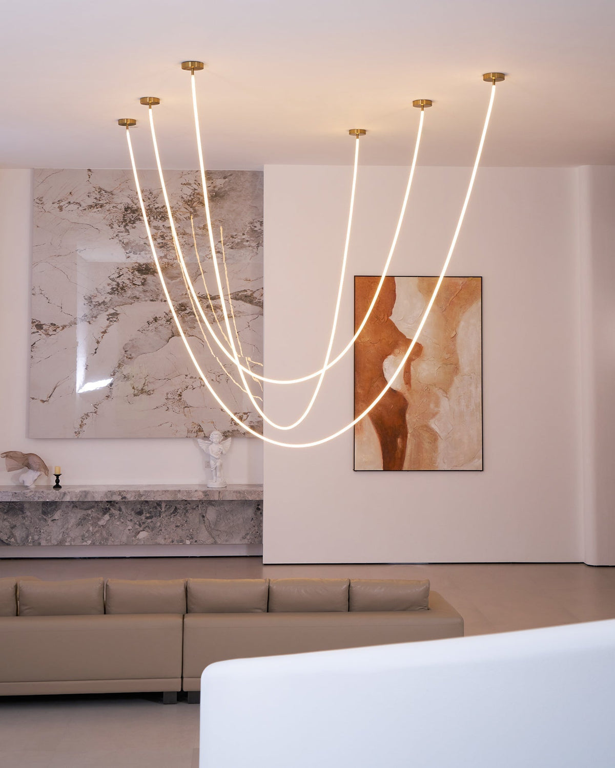 Luxury Gold LED Hanging Light Fixture