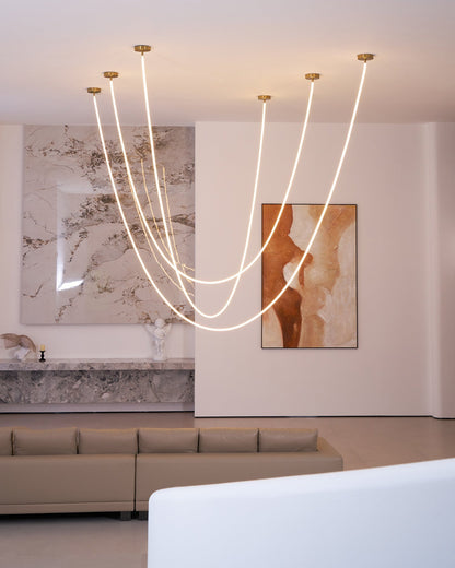 Luxury Gold LED Hanging Light Fixture