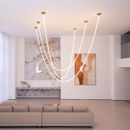 Luxury Gold LED Hanging Light Fixture
